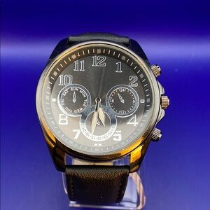 Oversized 50 mm Black and gunmetal men’s watch